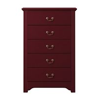 комод bordo на пять ящиков красный в Нижневартовске