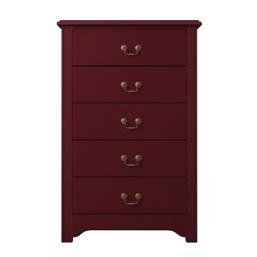 комод bordo на пять ящиков красный в Нижневартовске