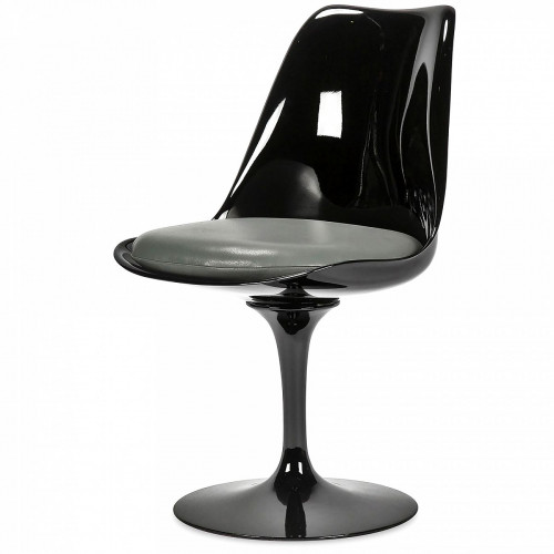 стул tulip черный с серой подушкой в Нижневартовске