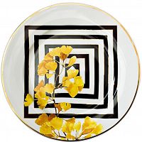 тарелка десертная 19 см желтый орнамент в Нижневартовске