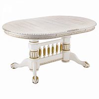 стол деревянный кантри молочный с золотой патиной в Нижневартовске