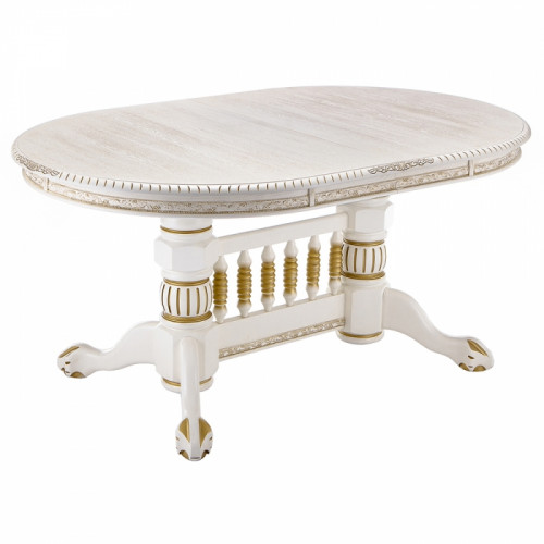 стол деревянный кантри молочный с золотой патиной в Нижневартовске