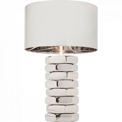 лампа настольная screw белая на серебристом основании в Нижневартовске