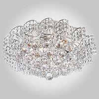 потолочная люстра eurosvet шарм 16017/9 белый с серебром strotskis в Нижневартовске