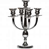 канделябр серебряный металлический на 5 свечей, 33 см в Нижневартовске