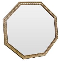 зеркало восьмиугольное золотое с резьбой golden light в Нижневартовске