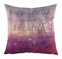 подушка с принтом keep smiling в Нижневартовске