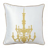 подушка с золотым канделябром chandelier white в Нижневартовске