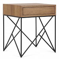 прикроватная тумба с ящиком prince темный дуб темные ножки в Нижневартовске