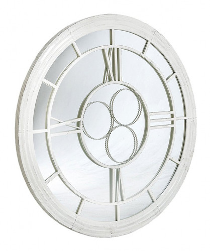 настенное зеркало-часы сен-лазар белый антик в Нижневартовске