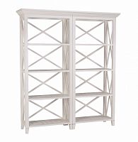шкаф книжный двойной бретань с состариванием белый в Нижневартовске