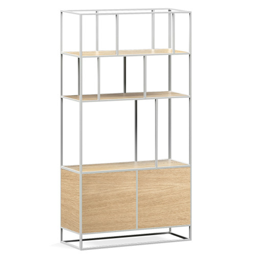 стеллаж makella new white светлый дуб в Нижневартовске