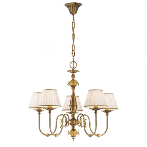 люстра 7056/5_v0197 от mm lampadari белая/золото в Нижневартовске