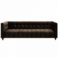 диван прямой трехместный коричневый nara 220 см в Нижневартовске