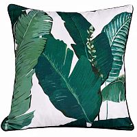 подушка квадратная зеленые листья в Нижневартовске
