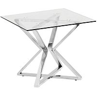 стол журнальный zero 50х50х43 серебро, прозрачный в Нижневартовске