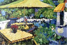 картина маслом летнее кафе в Нижневартовске