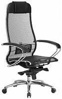 кресло для руководителя метта samurai s-1.04, обивка: текстиль, цвет: черная сетка в Нижневартовске