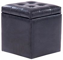 пуф шарм-дизайн шарм с ящиком черный в Нижневартовске