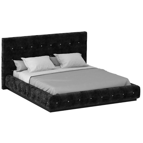 кровать двуспальная 160х200 черная kristal black в Нижневартовске