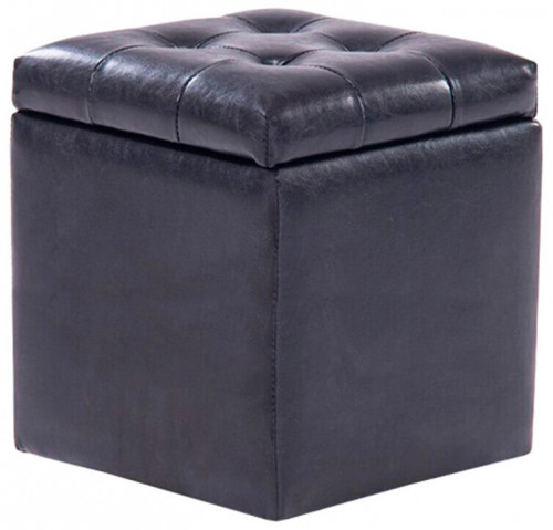 пуф шарм-дизайн шарм с ящиком черный в Нижневартовске