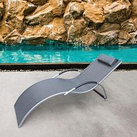 шезлонг-лежак грация silver-black в Нижневартовске