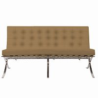 диван barcelona двухместный прямой светло-коричневый в Нижневартовске