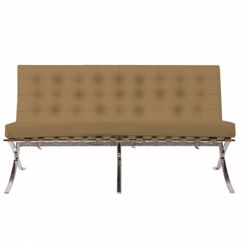 диван barcelona двухместный прямой светло-коричневый в Нижневартовске