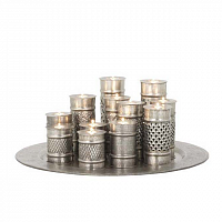 набор подсвечников серебряный на подносе на 12 свечей marrakech large от eichholtz, 70 см в Нижневартовске