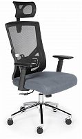 кресло компьютерное гарда черный пластик / черная сетка / серая сидушка в Нижневартовске