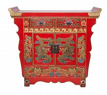 комод двухдверный золотой век красный в Нижневартовске