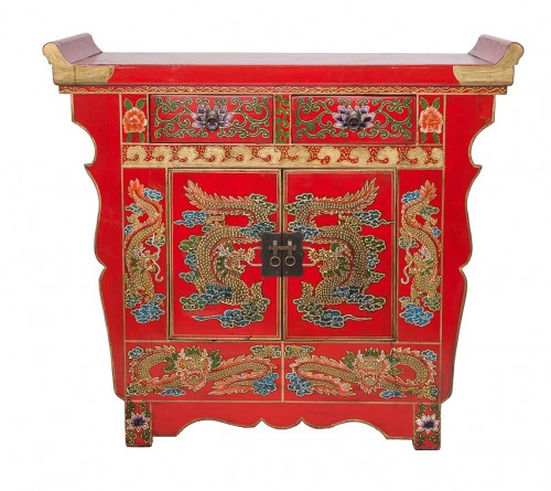 комод двухдверный золотой век красный в Нижневартовске