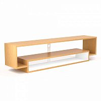 тумба под телевизор длинная белая 140 см tube-1 в Нижневартовске