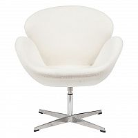 кресло swan chair белое в Нижневартовске