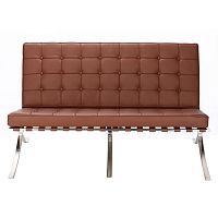 диван barcelona 2 прямой коричневый в Нижневартовске