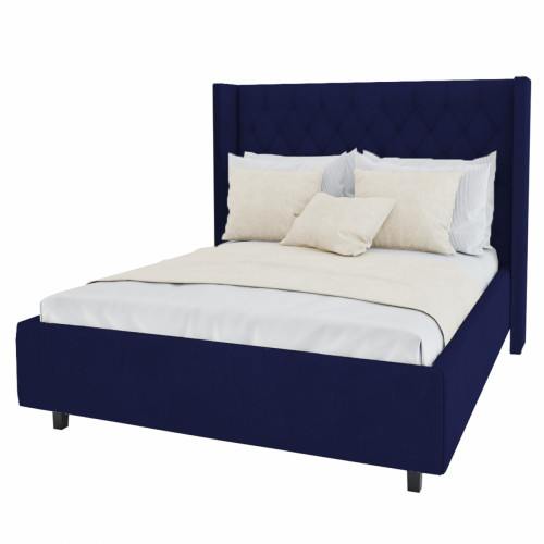 кровать большая 200х200 wing-2 синяя в Нижневартовске