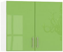 шкаф навесной 800 2 двери кухня сандра эвкалипт глянец/белый, можно сушку установить в Нижневартовске