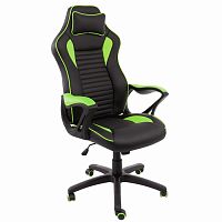 кресло компьютерное leon черное-зеленое в Нижневартовске