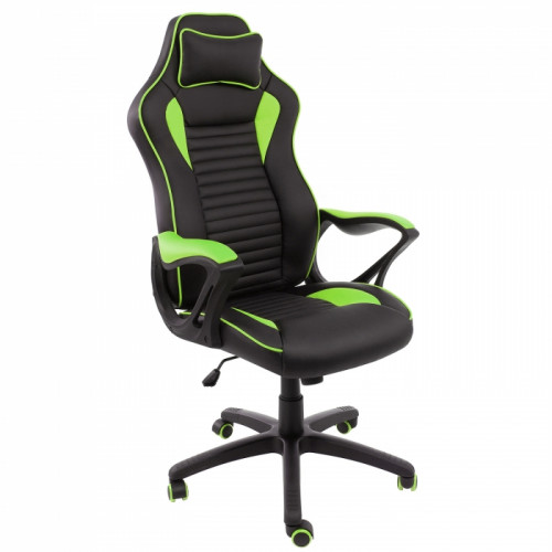 кресло компьютерное leon черное-зеленое в Нижневартовске