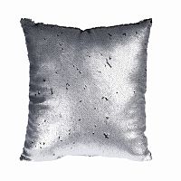 подушка с пайетками серебристо-серая 45*45см в Нижневартовске