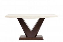 стол обеденный мраморный arrondi medio бежевый, коричневый в Нижневартовске