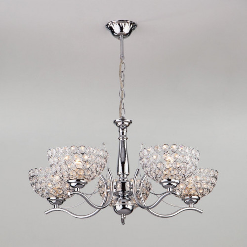 подвесная люстра eurosvet mirage 30119/5 хром в Нижневартовске