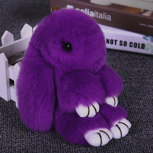 меховой зайка брелок фиолетовый в Нижневартовске