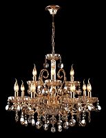 подвесная люстра eurosvet 3273/8+4 золото/тонированный хрусталь strotskis в Нижневартовске