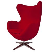 кресло egg cotton красное в Нижневартовске
