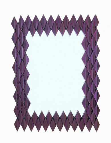 зеркало настенное прямоугольное в фиолетовой раме leron в Нижневартовске