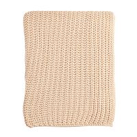 плед вязаный бежевого цвета в Нижневартовске