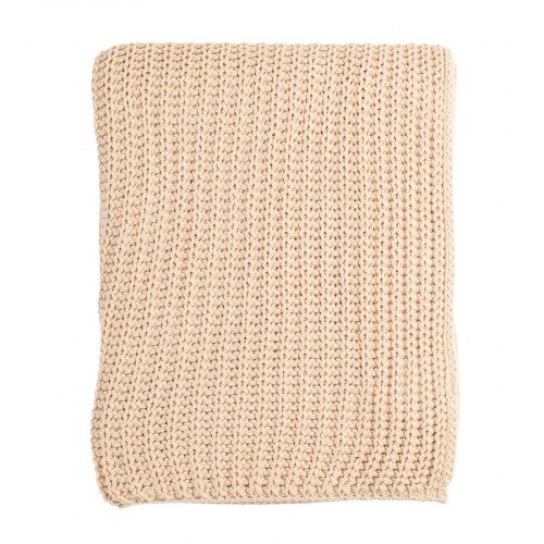 плед вязаный бежевого цвета в Нижневартовске