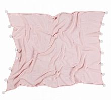 плед с помпонами розовый в Нижневартовске