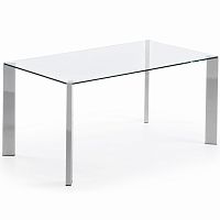 стол стеклянный corner 90*160 хром от la forma (ex julia grup) в Нижневартовске